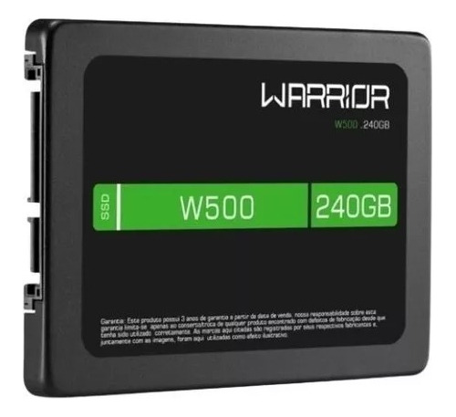 Ssd Gamer Warrior 240gb 500w  Leitura Profissional 540mb/s Gravação 500mb/s Melhor Desempenho Black Promoção