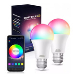 2 Foco Led Inteligente Wifi Rgbcw 9w E26 Alexa Google Siri