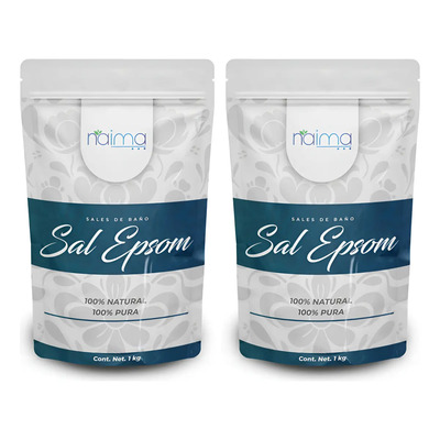 Sal De Baño Naima Sal De Epsom 2 Bolsas De 1 Kg Sin Fragancia | MercadoLibre