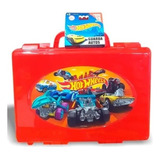 Valija Guarda Autos Hot Wheels Hw0001 130-0002 Color Rojo
