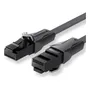 Cable De Red Vention Cat6 Certificado - 5 Metros Plano Ultra Fino Y Liviano - Premium Patch Cord - Utp Rj45 Ethernet 10gbps - 250 Mhz - Cobre - Pc - Notebook - Servidores - Negro - Ibabj