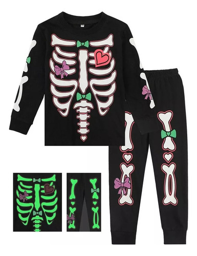 Conjuntos De Pijama Niño Halloween Calabaza Momia Esqueleto