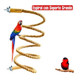 Espiral Yute Mediana Con Soporte Juguetes Para Loros, Ninfas