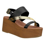 Sandalias Andrea Plataforma Madera Saldo