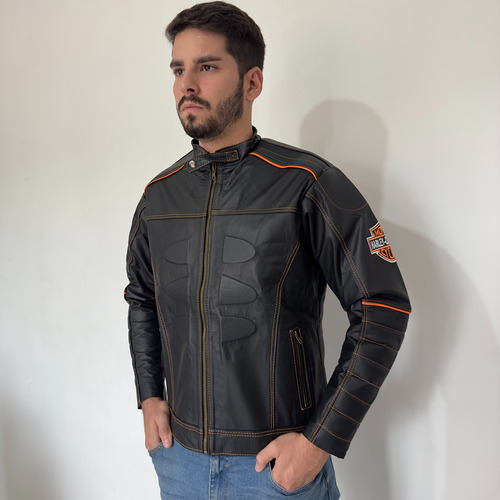 Jaqueta Masculina Casaco De Couro Legitimo Harley Davidson 