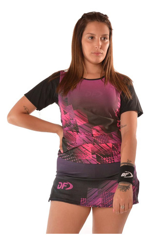 Remera + Calza Pollera Conjunto Mujer Padel O F E R T A 