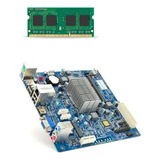 Placa Processador J1800 + 4gb Memória + Kit Fonte