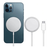 Carregador Turbo Magnético Sem Fio Para iPhone 12 Pro Max Cor Branco