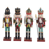 Soldado Cascanueces Navideño, 4 Unidades, Soldados De 30 Cm