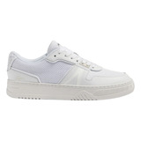 Zapatilla Cuero Hombre Lacoste L001 Blanco Pre