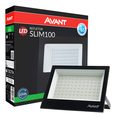 Refletor 100w Led Holofote Verde Bivolt Decorar Jardim Avant