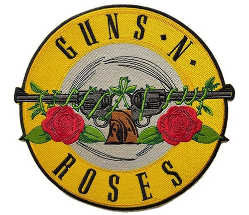 Parche Bordado Guns And Roses Amarillo Not In This Lifetime