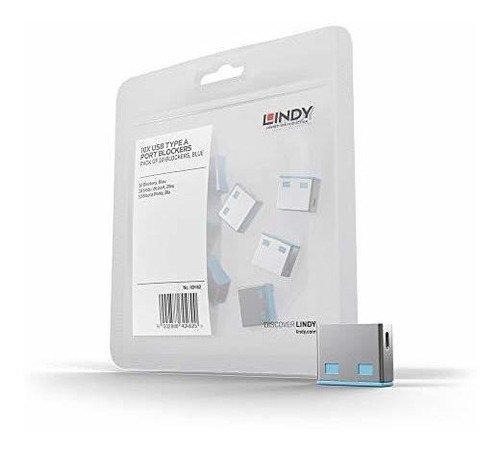 Lindy Puerto Usb Blocker - Paquete De 10 - Azul 40462.