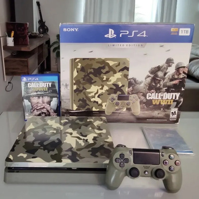 Playstation 4 1tb Slim Edicao Call Of Duty Ww2 Ps4 Consoles