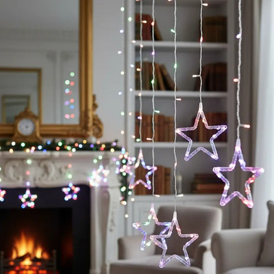 Cortina Led Serie Exterior Estrellas, Ventanal, Cuarto Niños | Meses sin interés