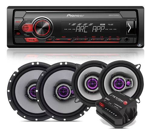 Aparelho Mp3 Pioneer Mvh-s118ui + 4 Falante 5 E 6 + Módulo