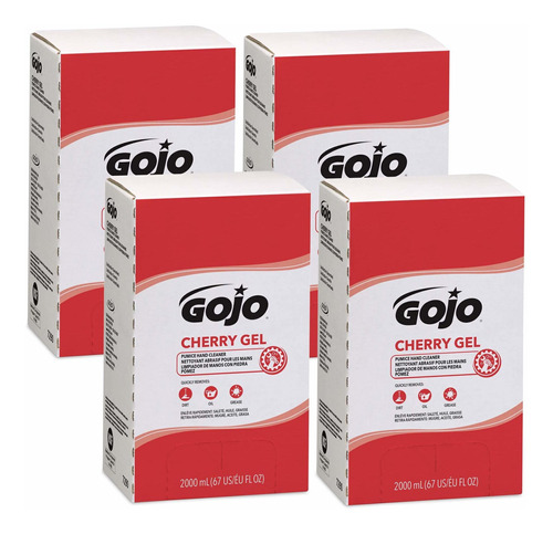 Gojo 7290-04 Limpiador De Manos De Cereza, 67.6 fl Onzas De 