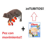 Churu Snack Gato Sobre 20 Tubos + Juguete De Pez  Movimiento