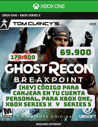 Ghost Recon Break Point Xbox One, Series X Y Series S Código