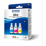 Tintas Epson Ecotank 664, 673409 Paquete 3 Colores De 70ml.