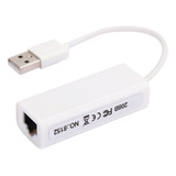 Adaptador Ethernet Usb2.0 Rj45 Chip Abs Rtl8152b Blanco