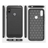 Funda Tpu Rugged Fibra Carbono Para Motorola One Fusion Plus