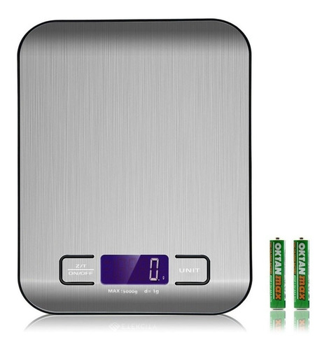 Báscula Gramera Digital Cocina Acero Inoxidable 5 Kilos Kg