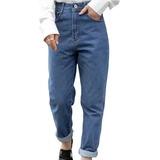 Calça Jeans Feminina Mom Cintura Alta Estilo Vintage Moda   