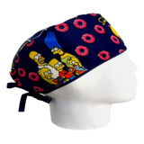 Gorro Quirúrgico Hombre + Lanyard Homero Simpson Azul Oscuro