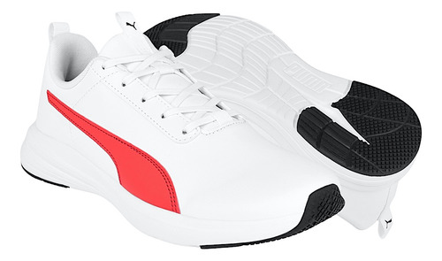 Tenis Joven Puma Rickie 39699003 Simipiel Blanco