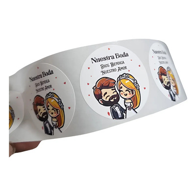 100 Etiquetas, Sticker Nuestra Boda, 3.5 Cm Color Blanco Diseño Impreso Nuestra Boda | MercadoLibre