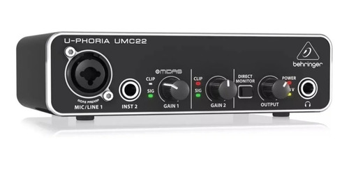 Behringer U-phoria Umc22 Interfaz De Audio Usb Midas Preamp!