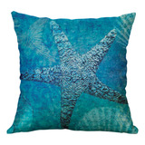 Funda De Almohada De Lino P Marine Life 1086, 60 X 60 Cm, De