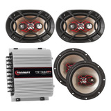 Amplificador Taramps Ts 400x4 400w Rms + Kit Fácil Bravox