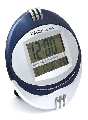Reloj Pared Mesa Kadio Digital Hora Fecha Alarma Termómetro