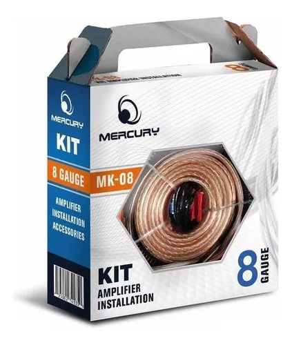 Kit Cables Instalación Potencia 8 Gauge 1500w Mercury Oferta