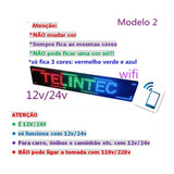 Letreiro Painel Led 3 Cores 100x20 Interno 12v/24v Wifi-app