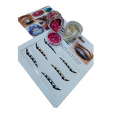 Kit: Delineador Adesivo Gatinho Strass 3 Pares + 2 Glitter