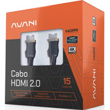 Cabo Hdmi 15m Blindado 2.0 Ethernet 15 Metros 4k 3d 2160p