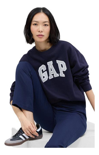 Polerón Mujer Gap Logo Sin Cierre Azul
