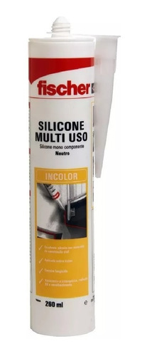 Sellador De Silicona Fischer Neutro Blanca Multiuso 260 Ml