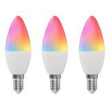 Bombillas Led De 5w Rgb+w+c Con Control, 3 Piezas