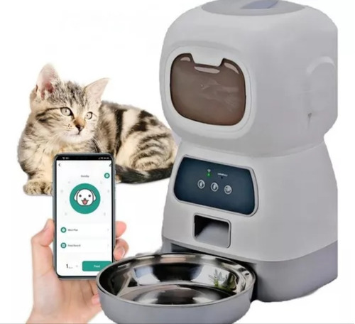 Alimentador Eletrônico Para Pets Com Controlador Wifi 3,5l