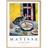 Quadro Moldura Henri Matisse Gato Na Mesa Tigela Arte Paris