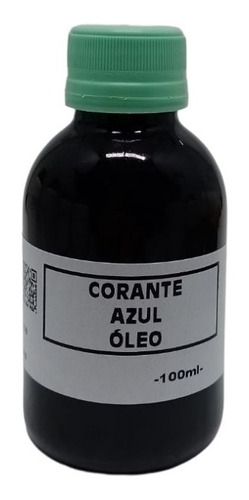 Corante Líquido Solúvel Em Óleo - Azul- Com 100 Ml 