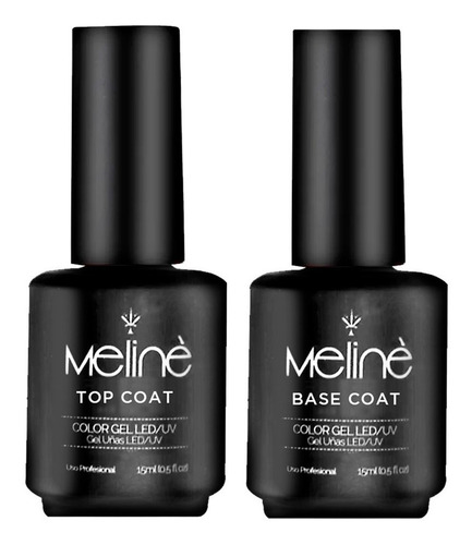 Esmalte Meline Base Coat + Top Coat Gel Uv/led