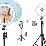 Kit Studio P/ Foto/vídeos Ring Light+ Selfigram Led + Tripe