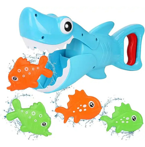Brinquedo De Banho Pescaria Tubarão Peixinhos Piscina Bebe