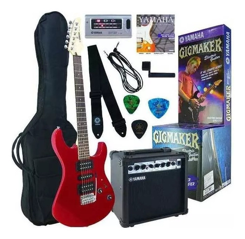 Guitarra Eléctrica Yamaha Erg121gp Iimr Kit Ampl/estuche/red Color Rojo Orientación De La Mano Diestro