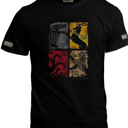 Camiseta 2xl - 3xl Game Of Thrones Logos Casas Serie Zxb